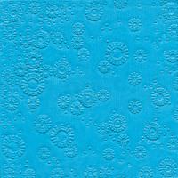 Napkins embossed - Moments Uni light aqua
