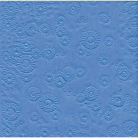 Napkins embossed - Moments Uni light blue