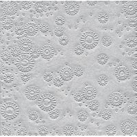 Napkins embossed - Moments Uni silver