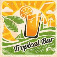 Cocktailservietten - Tropische Bar