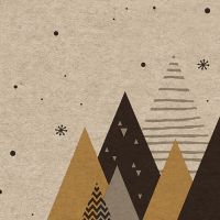 Cocktail napkins - Graphic trees - 100% of recycling