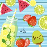 Cocktailservietten - Sommer Früchte