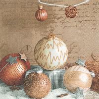 Cocktailservietten - Weihnachtskugeln