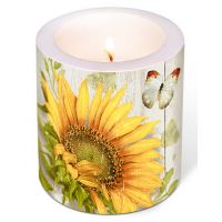 Kerze - Sonnenblume vintage