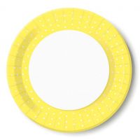 Pappteller - Punkte gelb