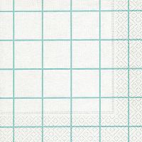 Napkins - Home square aqua-white