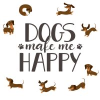 Servietten - Dogs make me happy