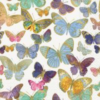 Servietten - Goldene Schmetterlinge