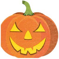 Napkins punched in form - Halloween pumpkin
