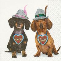 Servietten - Hunde Sissi und Franz