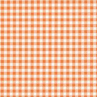 Servietten kariert orange - New Vichy