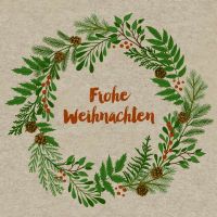 Servietten - Weihnachtskranz - 100% Recycling