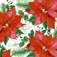 Servietten - Weihnachtsstern (Poinsettie)