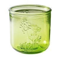 Teelichtglas - Gras grün