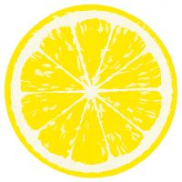 Untersetzer aus Karton - Zitrone