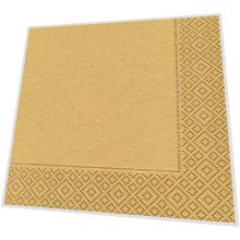 Cocktailservietten - Uni gold - 3
