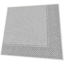 Cocktailservietten - Uni silber - 3