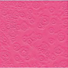 Napkins embossed - Moments Uni pink