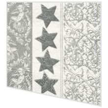 Servietten - Sternenmuster silber - 2