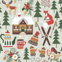 Cocktail napkins - Winter Cabin