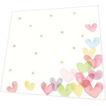 Cocktail napkins - Hearts Pastel