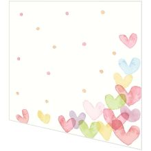 Cocktail napkins - Hearts Pastel