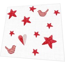 Cocktail napkins - Artisan joy white