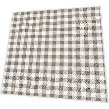 Cocktailservietten kariert taupe - Vichy - 3