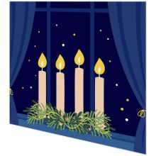 Cocktailservietten - Kerzen im Advent - 2