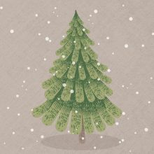 Cocktailservietten - Pfiffiger Baum