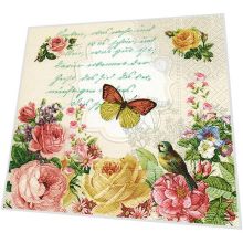 Cocktail napkins - Portrait of butterfly