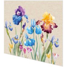 Cocktail napkins - Iris - 100% of recycling