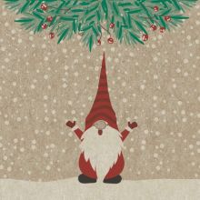 Cocktailservietten - Santa glücklich - 100% Recycling - 1
