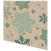 Cocktail napkins - Snowflakes - 100% of recycling