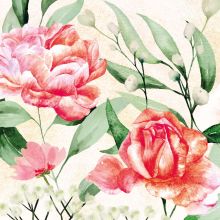Cocktail napkins - Rose symphonie