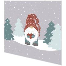 Cocktail napkins - Tomte in forest