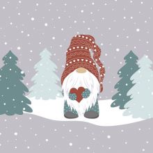Cocktail napkins - Tomte in forest
