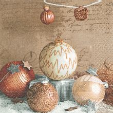 Cocktailservietten - Weihnachtskugeln