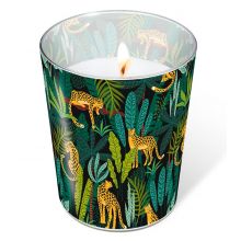 Candle in a glass - Leopards
