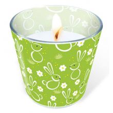 Candle in a glass - Easter meadow