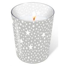 Candle in a glass - Starlets silver