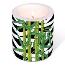 Kerze - Bambusblätter
