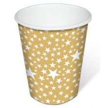 Pappbecher - Sternchen gold