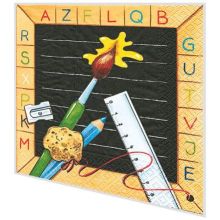 Servietten - ABC Schultafel - 2