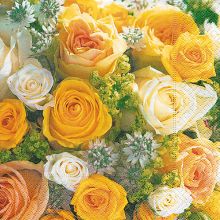 Napkins - Bouquet of roses