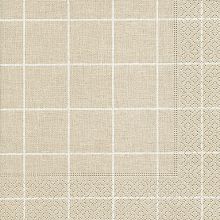 Servietten - Home Kästchen beige