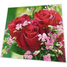 Servietten - Rosen im Strauß - 3