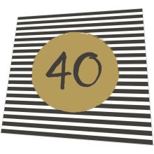 Servietten - 40. Geburtstag - 3
