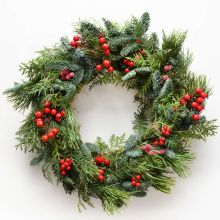 Servietten - Beerenkranz - Weihnachtskranz - 1