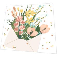 Servietten - Blumen-Botschaft - 3